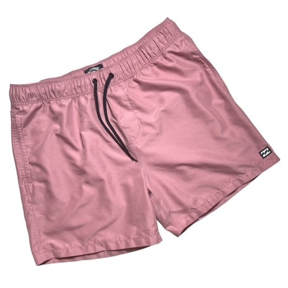 Billabong Mens Sz L All Day Layback Volley Shorts Pink Swim Trunks Pink-1835